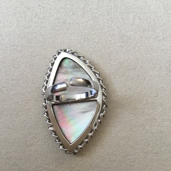 Silver Large Oval Shape Split Ring - Picture 5 of 8